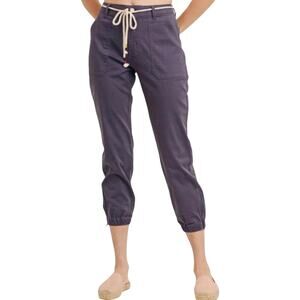 LTJ Letters to Juliet Zip Cuff Utility Cropped Pants - Purple Grey - Sz XS - $76